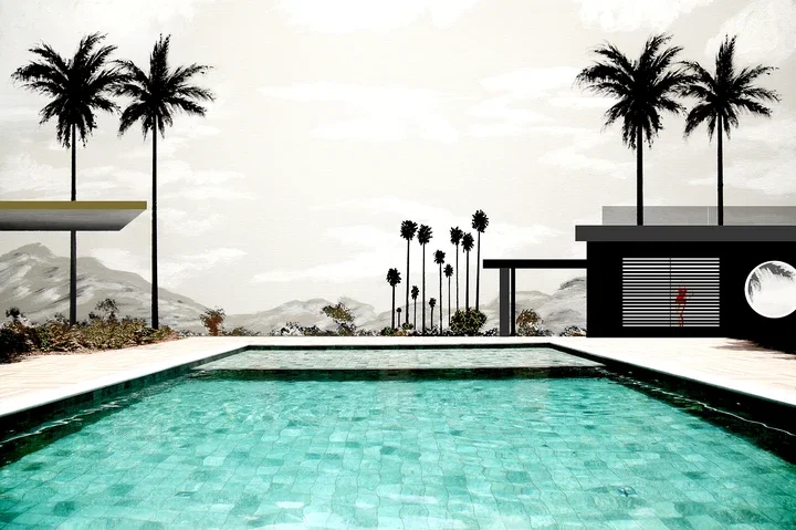   Poolside Silence by Almir Reis