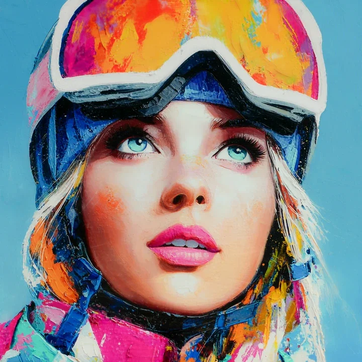   SKIING IN THE BLUE by Claudia Sauter