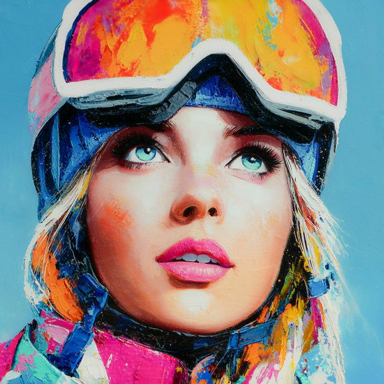 SKIING IN THE BLUE