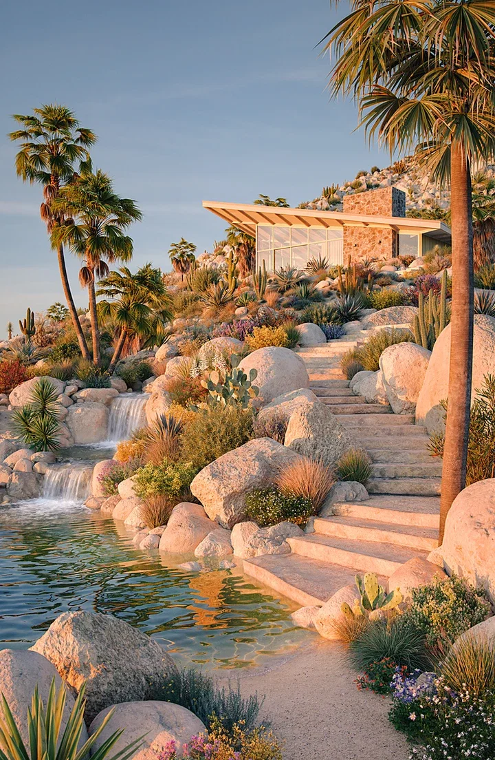   Desert Fallingwater by Guachinarte