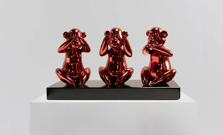   Wise monkeys red von Miguel Guía