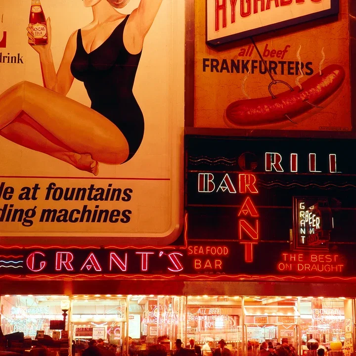   New York City Reklame 1967 by Robert Lebeck